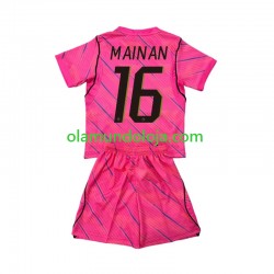 Camisola França Mike Maignan 16 Guarda-redes Criança Equipamento Segundo Copa do Mundo 2026 Manga Curta
